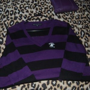 Purple/Black Polo Sweater